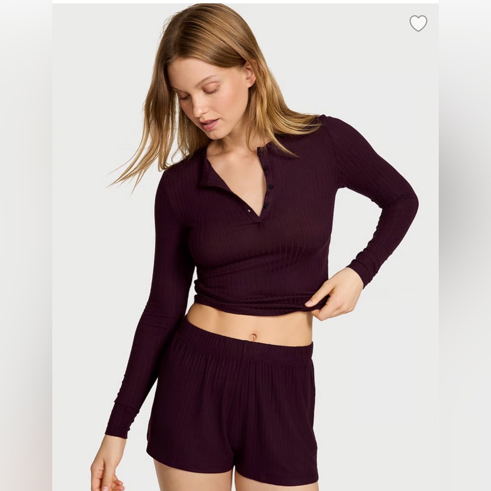 Victoria's Secret Deep Purple Button-Up Top